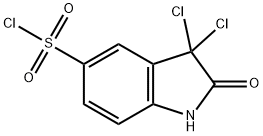 3,3-dichloro-2-oxoindoline-5-sulphonyl chloride           Struktur