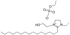 1-ethyl-4,5-dihydro-3-(2-hydroxyethyl)-2-pentadecyl-1H-imidazolium ethyl sulphate Struktur