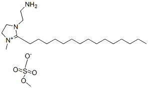 1-(2-aminoethyl)-4,5-dihydro-3-methyl-2-pentadecyl-1H-imidazolium methyl sulphate  Struktur