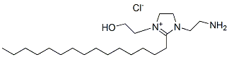 1-(2-aminoethyl)-4,5-dihydro-3-(2-hydroxyethyl)-2-pentadecyl-1H-imidazolium chloride  Struktur