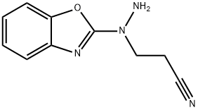 3-(1-(2-benzoxazolyl)hydrazino)propanenitrile Struktur