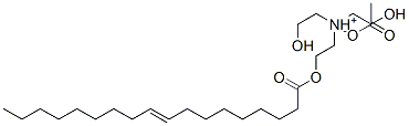 bis(2-hydroxyethyl)[2-(octadec-9-enoyloxy)ethyl]ammonium acetate Struktur