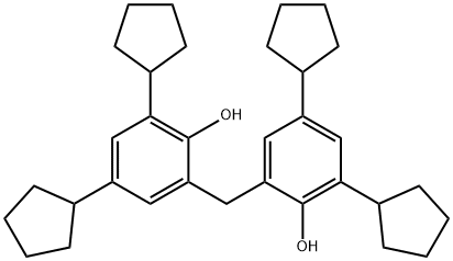 2,2'-methylenebis[4,6-dicyclopentylphenol]  Struktur