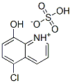 5-chloro-8-hydroxyquinolinium hydrogen sulphate Struktur