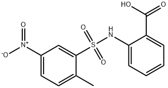 2-[[(2-methyl-5-nitrophenyl)sulphonyl]amino]benzoic acid  Struktur