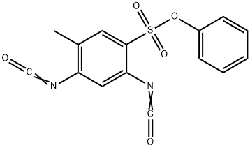 phenyl 2,4-diisocyanato-5-methylbenzenesulphonate Struktur