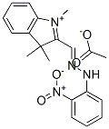 1,3,3-trimethyl-2-[[(2-nitrophenyl)hydrazono]methyl]-3H-indolium acetate Struktur