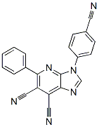 3H-Imidazo[4,5-b]pyridine-6,7-dicarbonitrile,  3-(4-cyanophenyl)-5-phenyl- Struktur