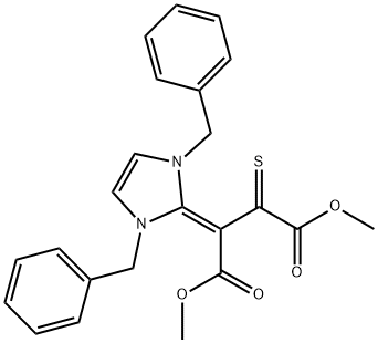 DIMETHYL 2-(1,3-DIBENZYL-1H-IMIDAZOL-2(3H)-YLIDENE)-3-THIOXOSUCCINATE Struktur