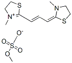 4,5-dihydro-3-methyl-2-[3-(3-methylthiazolidin-2-ylidene)prop-1-enyl]thiazolium methyl sulphate Struktur