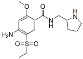 4-amino-5-(ethylsulphonyl)-2-methoxy-N-(2-pyrrolidinylmethyl)benzamide Struktur