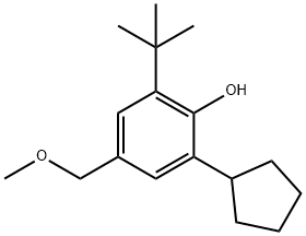 6-tert-butyl-2-cyclopentyl-4-(methoxymethyl)phenol Struktur