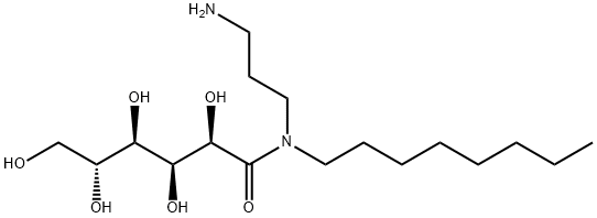 N-(3-aminopropyl)-N-octyl-D-gluconamide Struktur