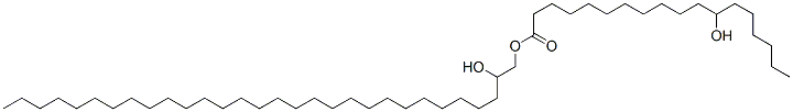 2-hydroxytriacontyl 12-hydroxyoctadecanoate Struktur