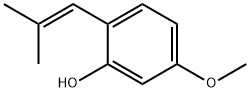 5-methoxy-2-(2-methyl-1-propenyl)phenol Struktur