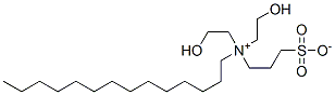 bis(2-hydroxyethyl)(3-sulphonatopropyl)tetradecylammonium  Struktur