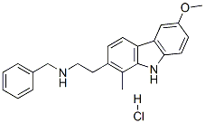 N-benzyl-6-methoxy-1-methyl-9H-carbazole-2-ethylamine monohydrochloride Struktur