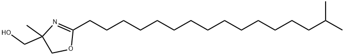 4-methyl-2-(15-methylhexadecyl)-2-oxazoline-4-methanol Struktur