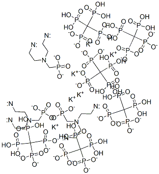 hexapotassium tetrahydrogen [[(phosphonatomethyl)imino]bis[ethane-2,1-diylnitrilobis(methylene)]]tetrakisphosphonate Struktur