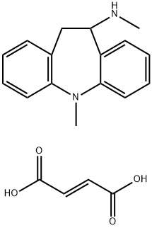 10,11-dihydro-5-methyl-10-(methylammonio)-5H-dibenz[b,f]azepinium fumarate Struktur