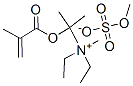 diethylmethyl[1-methyl-1-[(2-methyl-1-oxoallyl)oxy]ethyl]ammonium methyl sulphate Struktur