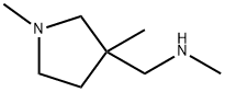 1-(1,3-DIMETHYLPYRROLIDIN-3-YL)-N-METHYLMETHANAMINE Struktur