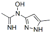 Ethanimidamide,  N-hydroxy-N-(5-methyl-1H-pyrazol-3-yl)- Struktur