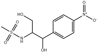 N-[2-hydroxy-1-(hydroxymethyl)-2-(4-nitrophenyl)ethyl]methanesulphonamide Struktur