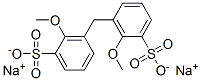 disodium methylenebis(methoxybenzenesulphonate) Struktur