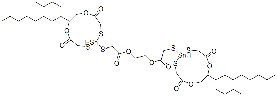 ethylene bis[[(8-dodecyl-5,11-dioxo-1,4-dioxa-7,9-dithia-8-stannacycloundec-8-yl)thio]acetate]  Struktur