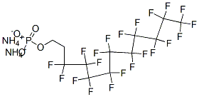 diammonium 3,3,4,4,5,5,6,6,7,7,8,8,9,9,10,10,11,11,12,12,12-henicosafluorododecyl phosphate Struktur