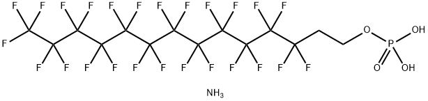 diammonium 3,3,4,4,5,5,6,6,7,7,8,8,9,9,10,10,11,11,12,12,13,13,14,14,14-pentacosafluorotetradecyl phosphate Struktur