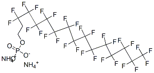 diammonium 3,3,4,4,5,5,6,6,7,7,8,8,9,9,10,10,11,11,12,12,13,13,14,14,15,15,16,16,16-nonacosafluorohexadecyl phosphate Struktur