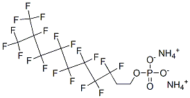 diammonium 3,3,4,4,5,5,6,6,7,7,8,8,9,10,10,10-hexadecafluoro-9-(trifluoromethyl)decyl phosphate Struktur