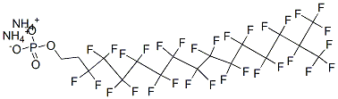 diammonium 3,3,4,4,5,5,6,6,7,7,8,8,9,9,10,10,11,11,12,12,13,13,14,14,15,16,16,16-octacosafluoro-15-(trifluoromethyl)hexadecyl phosphate Struktur