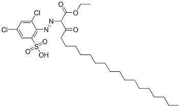 ethyl 2-[(2,4-dichloro-6-sulphophenyl)azo]-3-oxoicosanoate Struktur