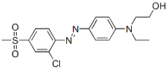 2-[[4-[[2-chloro-4-(methylsulphonyl)phenyl]azo]phenyl]ethylamino]ethanol Struktur