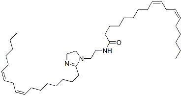 (8Z,9Z,11Z,12Z)-N-[2-[4,5-dihydro-2-(heptadeca-8,11-dienyl)-1H-imidazol-1-yl]ethyl]octadeca-9,12-dien-1-amide Struktur