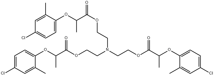 nitrilotriethane-2,1-diyl tris[2-(4-chloro-2-methylphenoxy)propionate] Struktur