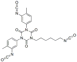 1-(6-isocyanatohexyl)-3,5-bis(3-isocyanato-p-tolyl)-1,3,5-triazine-2,4,6(1H,3H,5H)-trione Struktur