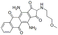 4,11-diamino-2-[(3-methoxypropyl)amino]-1H-cyclopent[b]anthracene-1,3,5,10(2H)-tetrone  Struktur