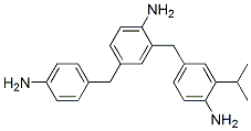 2-[(4-amino-3-isopropylphenyl)methyl]-4-[(4-aminophenyl)methyl]aniline Struktur