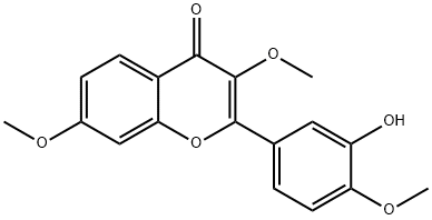 2-(3-Hydroxy-4-methoxyphenyl)-3,7-dimethoxy-4H-chromen-4-one Struktur