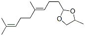 2-(4,8-dimethylnona-3,7-dienyl)-4-methyl-1,3-dioxolane Struktur