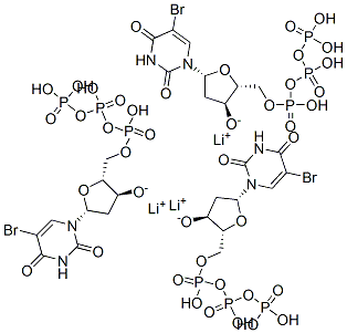 Uridine 5'-(tetrahydrogen triphosphate), 5-bromo-2'-deoxy-, trilithium salt Struktur