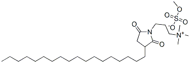 [trimethyl[3-[3-(octadecyl)-2,5-dioxopyrrolidine-1-yl]propyl]ammonium] methyl sulphate Struktur