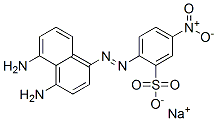 sodium 2-[(4,5-diamino-1-naphthyl)azo]-5-nitrobenzenesulphonate Struktur