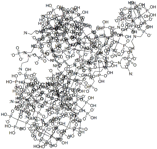 tridecaammonium hydrogen [[(phosphonatomethyl)imino]bis[ethylene[(phosphonatomethyl)imino]ethylenenitrilobis(methylene)]]tetrakisphosphonate Struktur