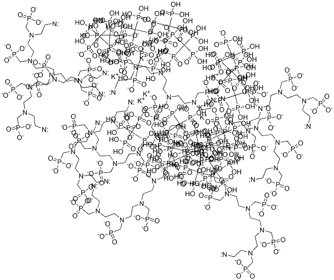 nonapotassium heptahydrogen [ethane-1,2-diylbis[[(phosphonatomethyl)imino]ethane-2,1-diyl[(phosphonatomethyl)imino]ethane-2,1-diylnitrilobis(methylene)]]tetrakisphosphonate Struktur