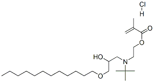 2-[(1,1-dimethylethyl)[3-(dodecyloxy)-2-hydroxypropyl]amino]ethyl methacrylate hydrochloride Struktur